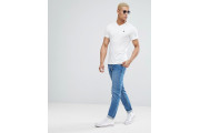 3 Pack T-Shirt Vneck Muscle Slim Fit in White