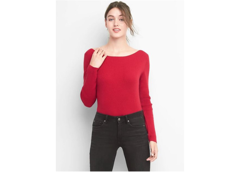 Boatneck pullover sweater