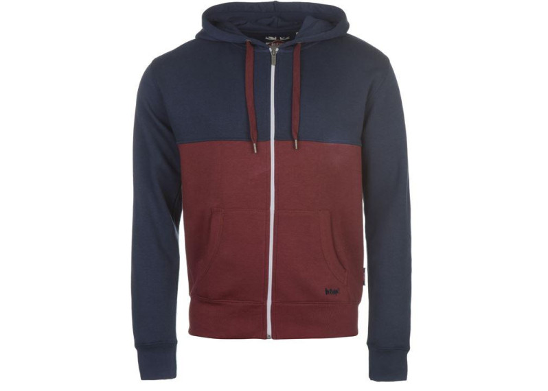 Colour Block Zip Hoody Mens