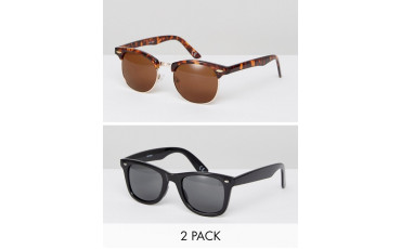 Asos 2 PACK Square & Retro Sunglasses