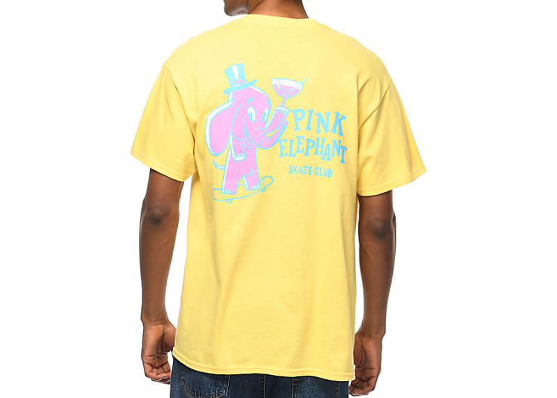 Pink Elephant Yellow T-Shirt