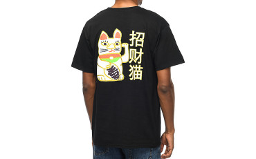 Lucky Cat Black T-Shirt
