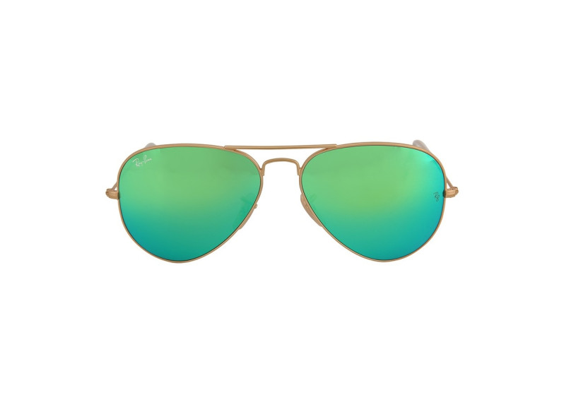 Aviator Arista Green with Mirrored Lenses 58 mm Sunglasses
