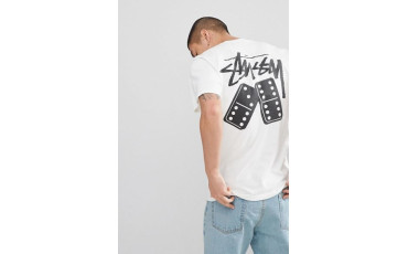 Pigment Dyed T-Shirt With Domino Back Print 