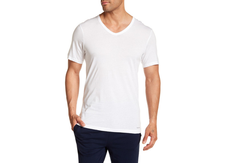 Slim Fit Cotton V-Neck Tee