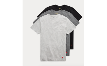 POLO RALPH LAUREN Classic Fit T-Shirt 3-Pack - GREY/BLACK