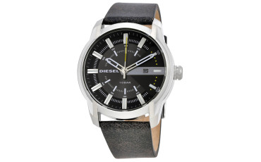 Armbar Grey Dial Men's Learther Watch