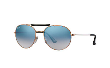 Light Blue Degraded Round Sunglasses