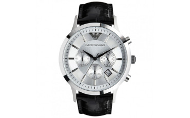 Classic Chronograph Silver Dial Men's Watch