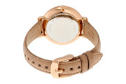 Jacqueline White Dial Camel Leather Strap Ladies Watch