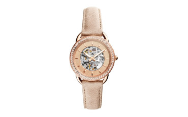 Women's Automatic Three-Hand Sand Leather Watch, 35mm