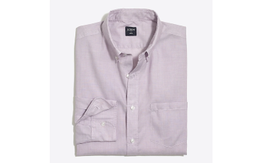 Slim-fit washed shirt in end-on-end cotton
