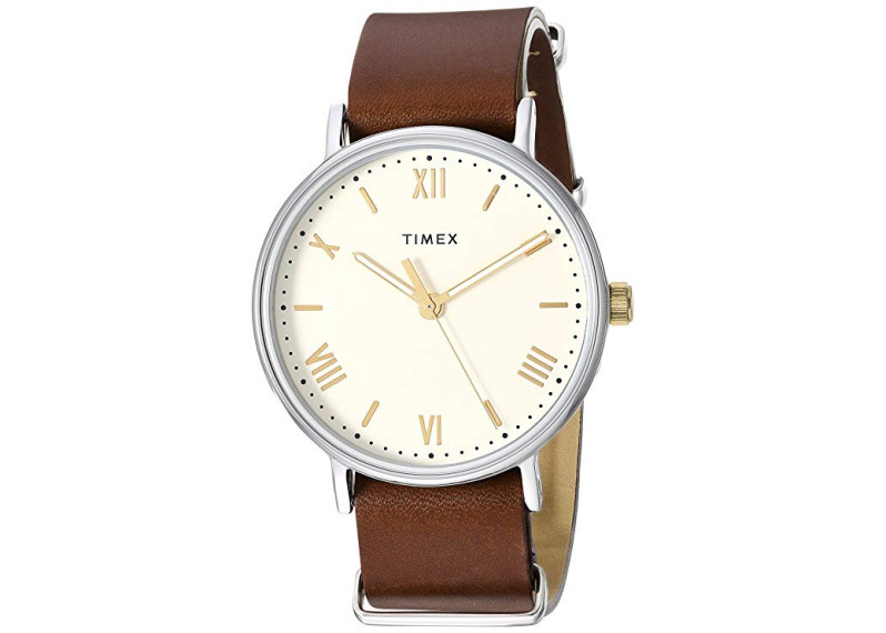 Timex Men's Southview 41mm Leather Strap Watch - Brown/Cream