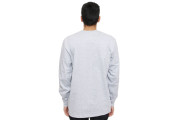 (K126) L/S Workwear Pocket Shirt - Heather Grey