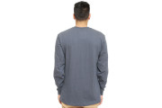 (K126) L/S Workwear Pocket Shirt - Blue Stone