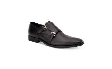 Men's Robbie Brushed Leather Monk-Strap Loafers