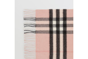 Classic Cashmere Scarf in Check - Ash Rose