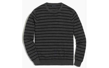 Striped crewneck sweater in cotton