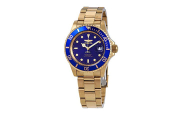 Pro Diver Gold-tone Blue Dial 40 mm Men's Watch