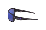Double Edge Violet Iridium Rectangular Men's Sunglasses