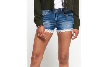 Denim Lace Hot Shorts