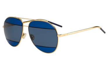 Dior Split Blue Mirror Aviator Unisex Sunglasses
