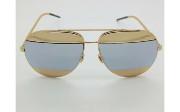 Dior Gold, Silver Mirror Aviator Unisex Sunglasses
