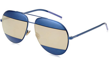 Dior Split Blue Grey Aviator Unisex Sunglasses
