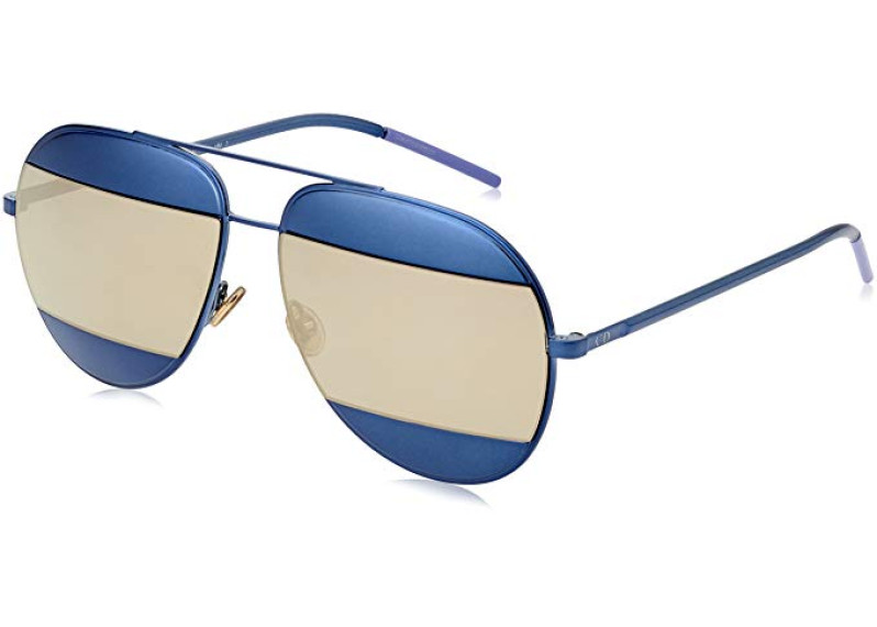 Dior Split Blue Grey Aviator Unisex Sunglasses