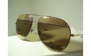Dior Gold Pixel Brown Aviator Unisex Sunglasses