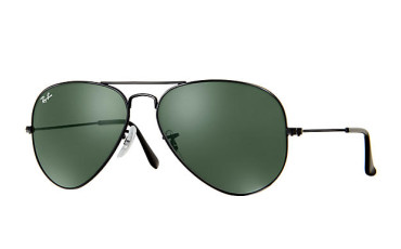 Aviator Black/Green Sunglasses RB3025