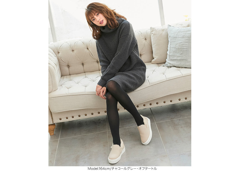 日本製懶人女仔冷衫連身裙 チャコールグレー Charcoal gray