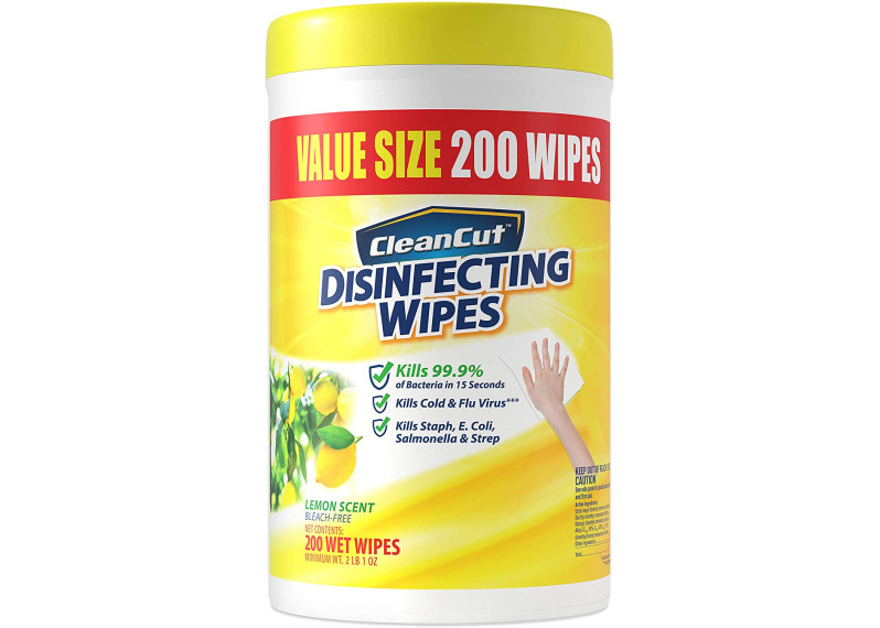 Clean Cut Disinfecting 200 Antibacterial Wipes, Lemon Scent x 6筒(包本地郵寄)