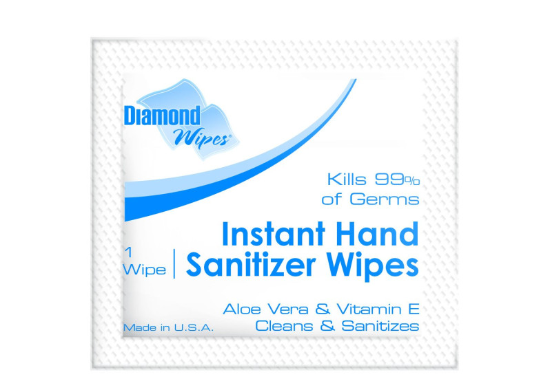 200 x Individual Hand Sanitizer Wipe (64% ethyl alcohol) kills 99.99% of germs (包本地郵寄)