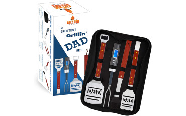 Dad BBQ Grill Set with Carry Case
