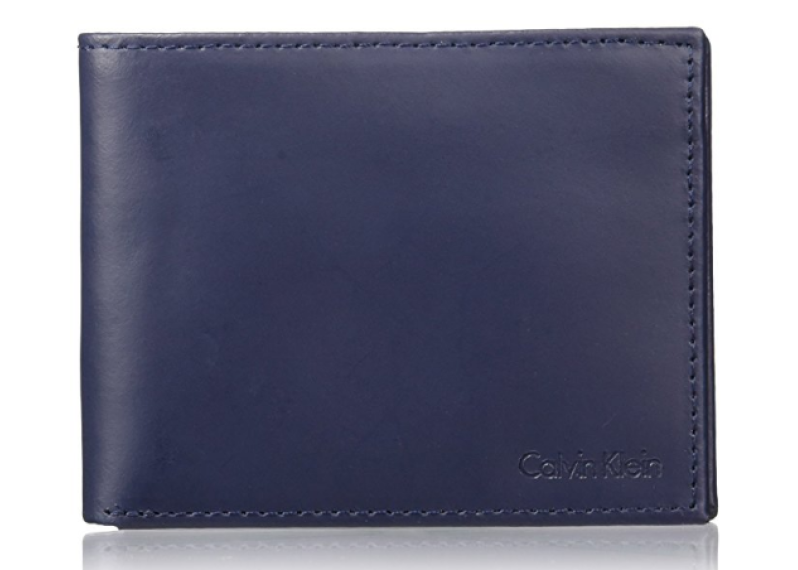 RFID Blocking Leather Bookfold Wallet With Key Fob