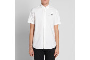 FRED PERRY CLASSIC SHORT SLEEVE OXFORD SHIRT - White