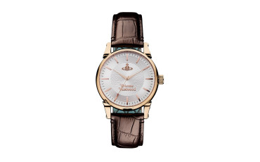 VIVIENNE WESTWOOD BROWN & ROSE GOLD THE FINSBURY WATCH