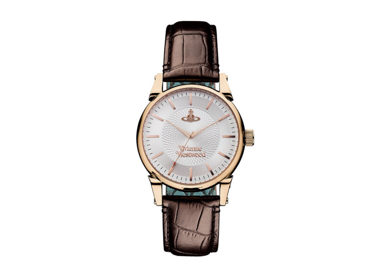 VIVIENNE WESTWOOD BROWN & ROSE GOLD THE FINSBURY WATCH
