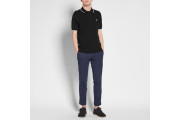 FRED PERRY CHECKERBOARD KNIT POLO - Black