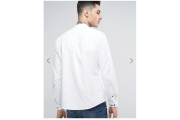 ASOS Regular Fit Casual Oxford Shirt With Grandad Collar In White