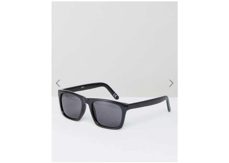 ASOS Flat Square Sunglasses In Black