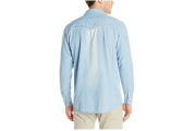 Dickies Men's Long Sleeve Denim Western Shirt - Light Blue